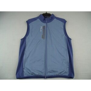 Ralph Lauren RLX Vest Mens Medium Full Zip Utility Pockets Golf Performance